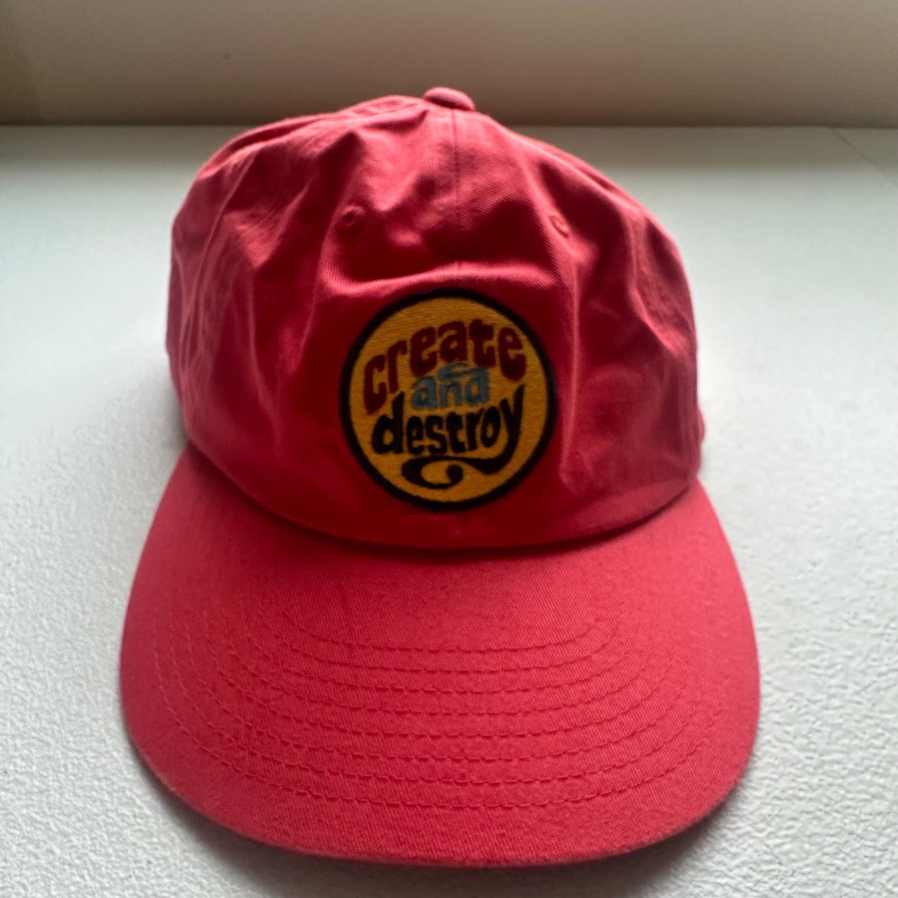 The Hundreds Red Create‎ and Destroy Baseball Cap One Size Fits All Cotton